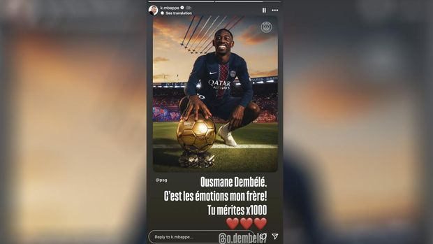 Insta Story Kylian Mbappé