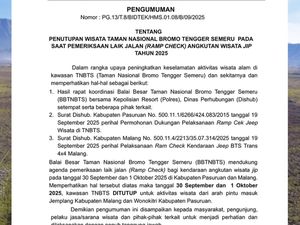 Jalur Bromo via Malang dan Pasuruan Ditutup Sementara Jalur Bromo via Malang dan Pasuruan Ditutup Sementara