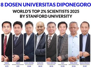 8 Ilmuwan UNDIP Masuk Daftar 2% Teratas Dunia Tahun 2025