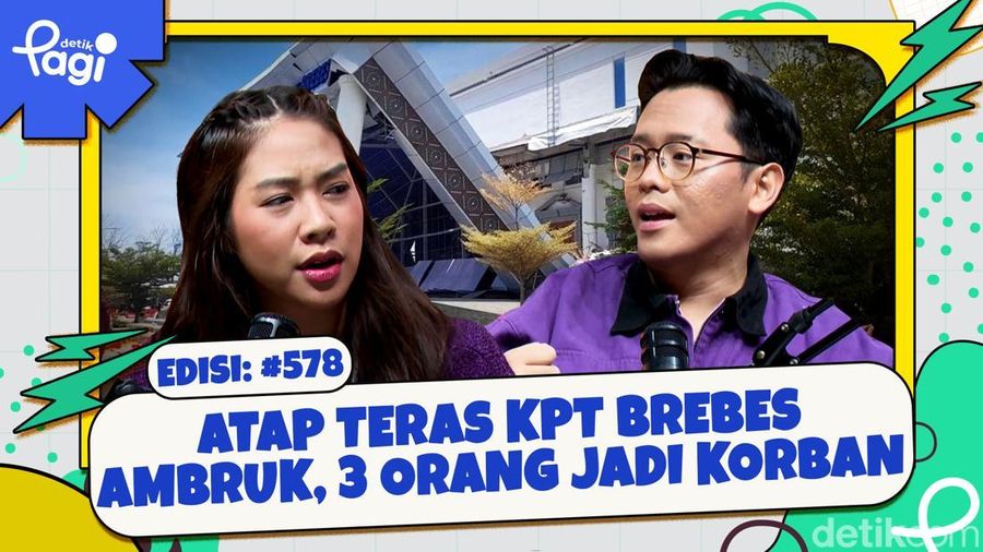 Video: Atap Teras KPT Brebes Ambruk, 3 Orang Jadi Korban