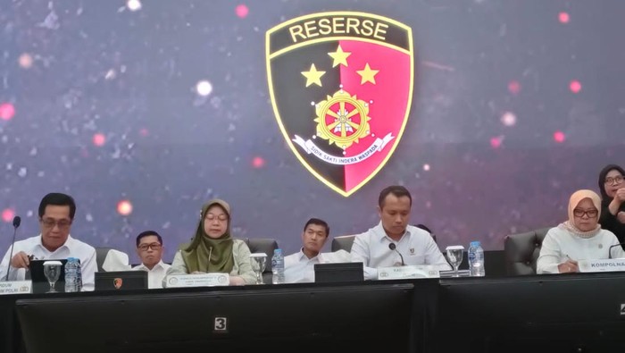 Konferensi pers di Bareskrim Polri (Rumondang/detikcom)