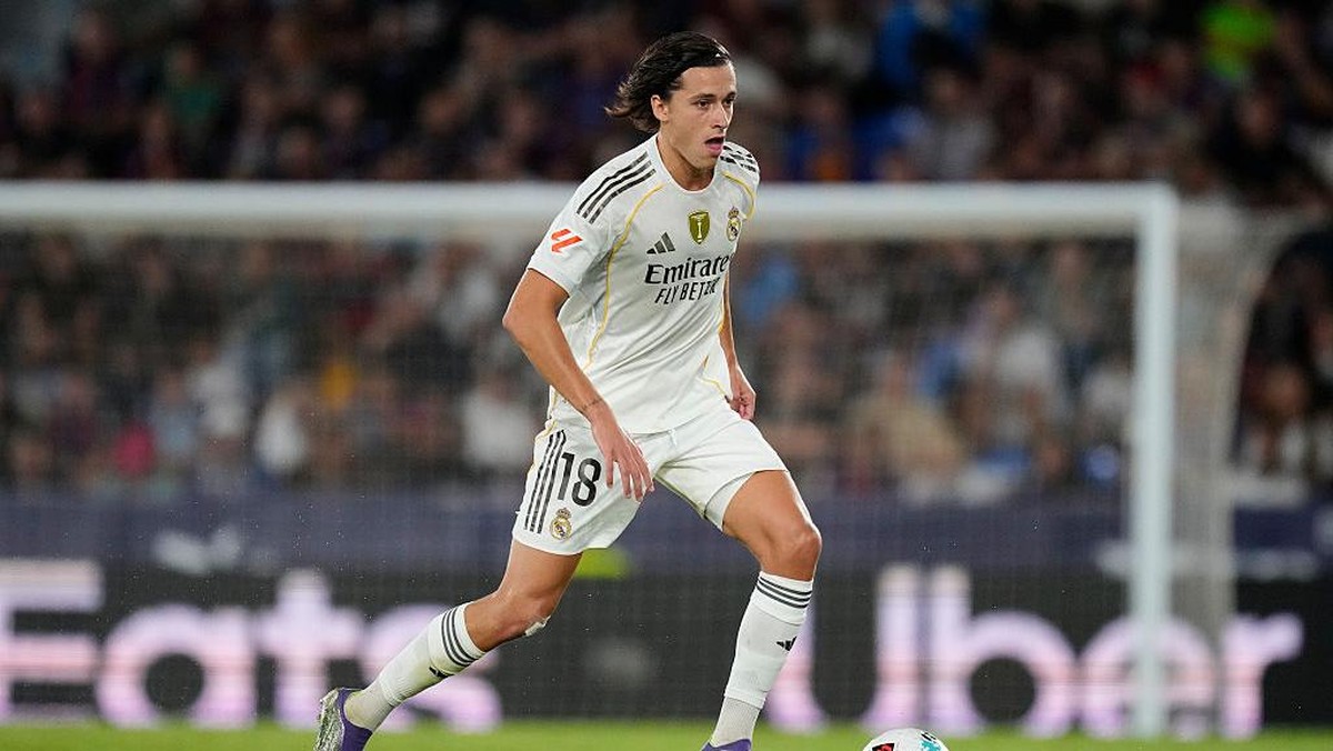 Alvaro Carreras menegaskan Real Madrid belum puas kendati sudah menang tujuh laga beruntun di Liga Spanyol. (Foto: NurPhoto via Getty Images/NurPhoto)