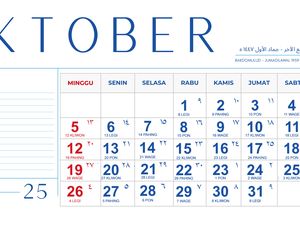 Kalender Oktober 2025 Lengkap Masehi, Jawa, dan Hijriah Format PDF-PNG Kalender Oktober 2025 Lengkap Masehi, Jawa, dan Hijriah Format PDF-PNG