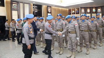 Kapolri Lepas Satgas FPU 7 MINUSCA untuk Misi Perdamaian PBB di Afrika Tengah