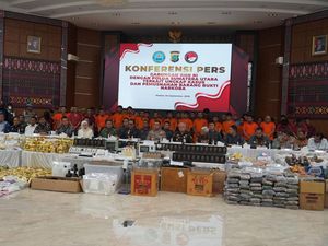 BNN dan Polda Sumut Sita 1,4 Ton Sabu-800 Kg Ganja dari Ribuan Kasus Narkoba