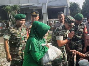 HUT Ke-80 TNI, Kodim 0606 Kota Bogor Bagikan 1.000 Paket Sembako untuk Masyarakat