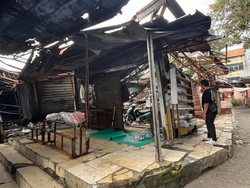 Pedagang Harap Pemerintah Lekas Perbaiki Pasar Taman Puring Pascakebakaran