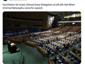 Walk Out Massal Saat Netanyahu Pidato, Netizen Ramai Bahas