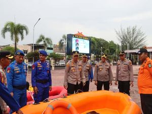 Antisipasi Banjir, Polres Dumai Gelar Kesiapan Sarana dan Prasarana