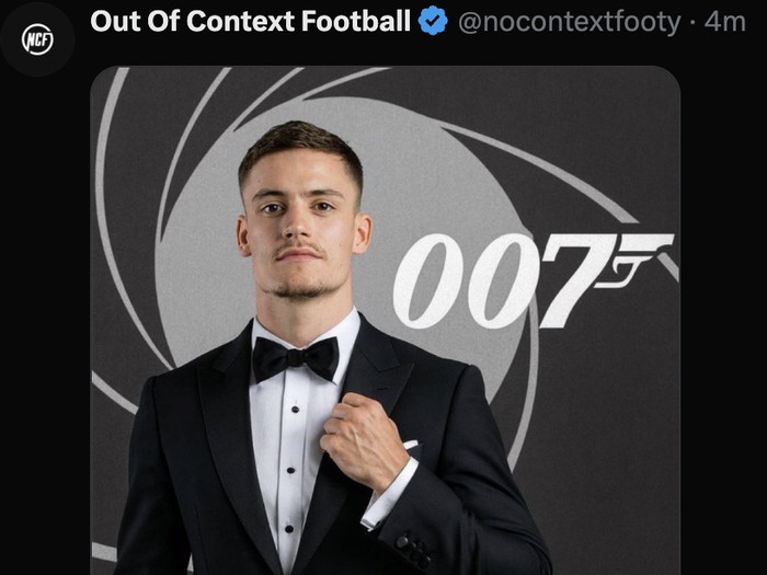 Meme Florian Wirtz diolok-olok jadi James Bond 007 setelah bapuk di tujuh laga beruntun Liverpool.