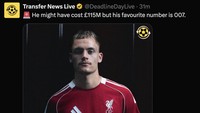 Florian Wirtz menelan kekalahan pada laga ketujuhnya bersama Liverpool. Dalam tujuh laga beruntun dirinya gagal mencatatkan gol atau assist. (Foto: Dok. Twitter/@DeadlineDayLive)