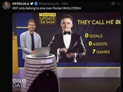 Belum adanya gol atau assist dalam 7 laga beruntun jelas memalukan buat Wirtz, pemain dengan status pembelian termahal dalam sejarah Premier League. (Foto: Twitter)