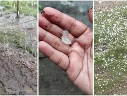 Fenomena Hujan Es di Lampung Barat Sebabkan Atap Rumah Warga Rusak