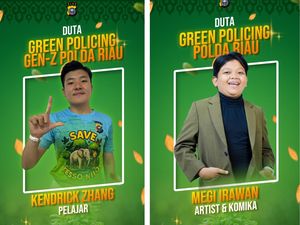 Polda Riau Tunjuk Megi Irawan dan Kendrick Zhang Jadi Duta Green Policing Polda Riau Tunjuk Megi Irawan dan Kendrick Zhang Jadi Duta Green Policing