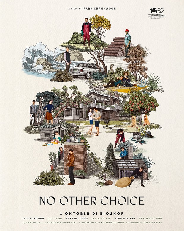 Film 'No Other Choice' akan mulai tayang di sejumlah bioskop Indonesia mulai tanggal 1 Oktober.