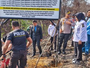 Polres Kampar Pasang 32 Plang Peringatan di 8 Titik Lahan Bekas Karhutla