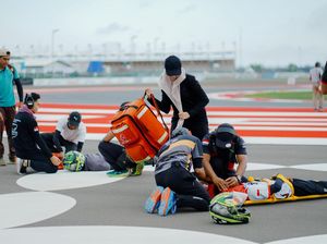 Tikungan 16 Mandalika Paling Rawan, Tim Medis Simulasi Penyelamatan Tikungan 16 Mandalika Paling Rawan, Tim Medis Simulasi Penyelamatan