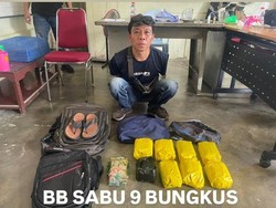 Bareskrim Tangkap Kurir Jaringan Malaysia, 9 Kg Sabu Disita