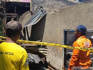 Kebakaran Hanguskan 3 Rumah di Jalan Rajawali Makassar