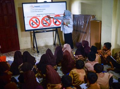 Sekolah di Serang Mulai Gunakan Layar Interaktif untuk Belajar