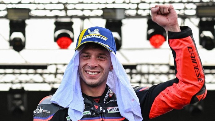 Hasil kualifikasi MotoGP Portugal 2025, Marco Bezzecchi tercepat. (Foto: AFP/SONNY TUMBELAKA)