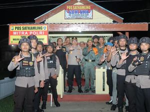 Perkuat Keamanan Lingkungan, Kapolres Meranti Ngeronda Bareng Siskamling