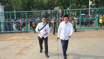 Mensos dan Wamensos Kompak Hadiri Upacara HUT Ke-80 TNI di Monas