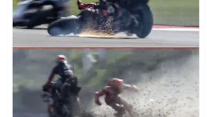 Marc Marquez Crash di Mandalika, Netizen: Kutukan Belum Berakhir