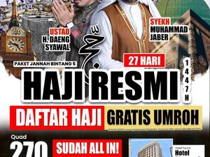 Haji Resmi Tanpa Antri 2026: Langsung Berangkat Bersama Syekh Muhammad Jaber Haji Resmi Tanpa Antri 2026: Langsung Berangkat Bersama Syekh Muhammad Jaber
