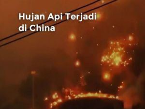 Penampakan Hujan Api gegara Pertunjukan Drone Gagal di China Penampakan Hujan Api gegara Pertunjukan Drone Gagal di China