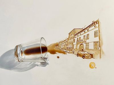 Keren! 8 Lukisan dari Kopi Kreasi Seniman Asal Italia