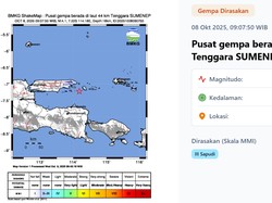 Gempa M 4,1 Guncang Pulau Sapudi Sumenep