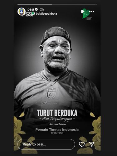 Mantan pemain Timnas Indonesia Herman Pulalo meninggal dunia, Rabu (8/10).