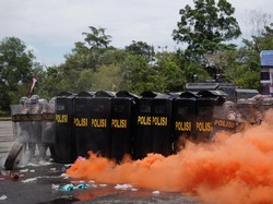 Polres Bengkalis Gelar Simulasi Pengamanan Unras, Antisipasi Anarkisme