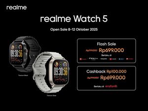 Realme Watch 5 Dirilis, Harganya Rp 600 Ribuan Realme Watch 5 Dirilis, Harganya Rp 600 Ribuan