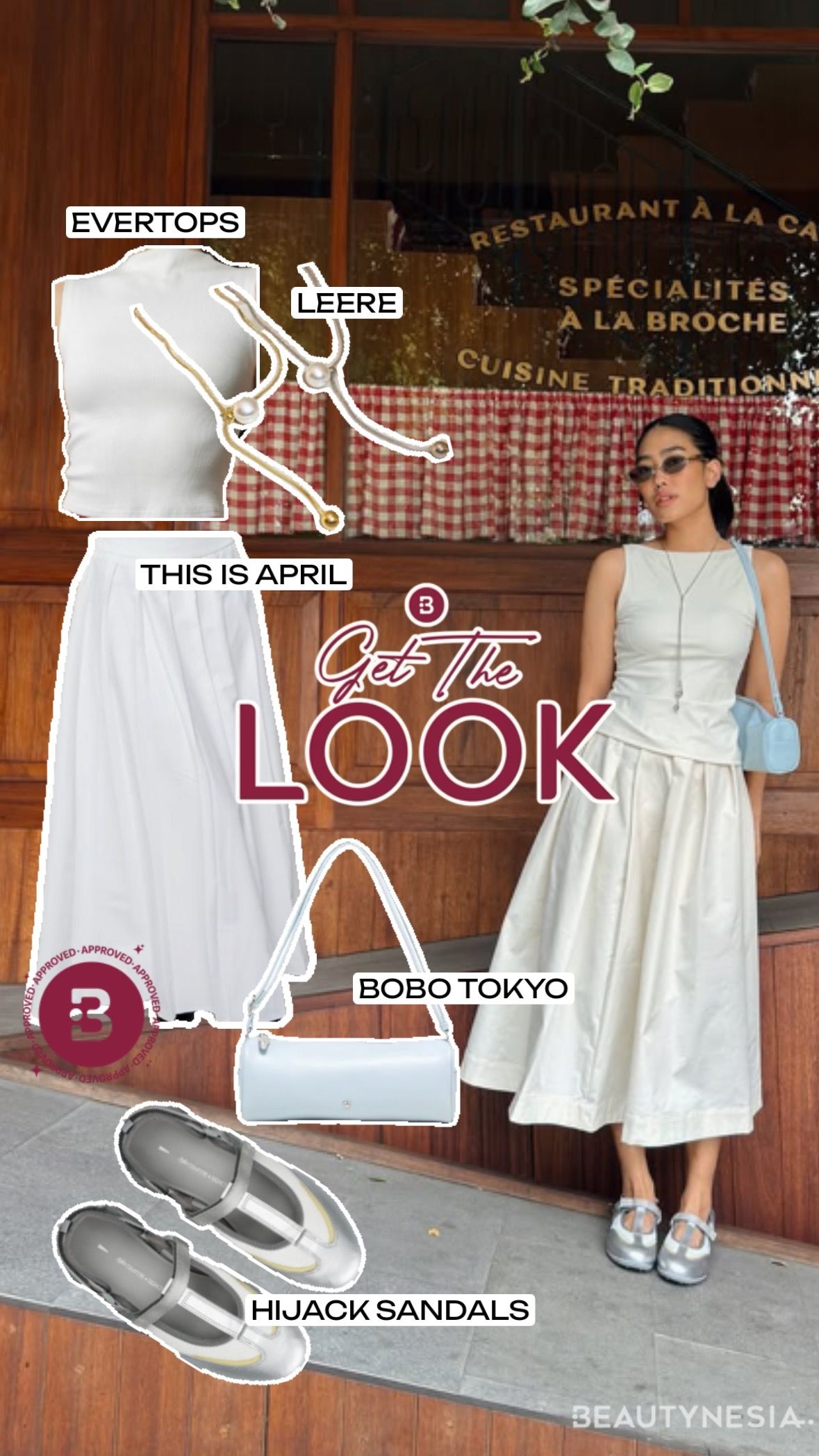 Inspirasi clean outfit serba putih ala Alika Islamadina