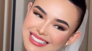 SAH! Anggunnya Amanda Manopo dalam Gaun Pengantin Putih Menyapu Lantai