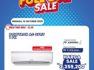 Beli AC 1 PK di Transmart Full Day Sale Bisa Dapat Diskon Rp 1,1 Juta Beli AC 1 PK di Transmart Full Day Sale Bisa Dapat Diskon Rp 1,1 Juta