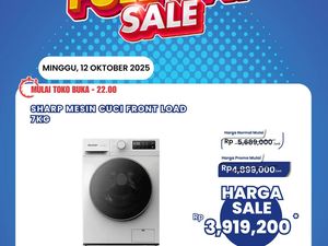 Mesin Cuci Front Load 7 Kg Bisa Diskon Rp 1,7 Juta di Transmart Full Day Sale