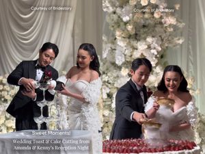 Tuang Champagne dan Cake Spesial Meriahkan Pernikahan Amanda Manopo Tuang Champagne dan Cake Spesial Meriahkan Pernikahan Amanda Manopo
