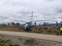 Pesawat Smart Air Tergelincir di Bandara Tiom Lanny Jaya