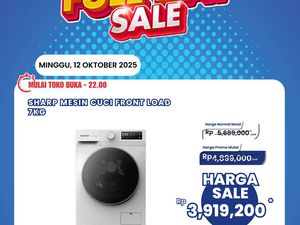 Mesin Cuci Sharp Front Load Diskon Gede di Transmart Full Day Sale!
