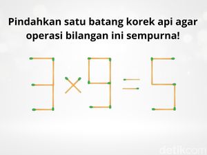 Pindahkan 1 Batang Korek agar Hitungannya Benar, Hanya Orang Teliti yang Bisa