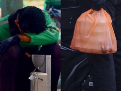 Duh! Pelanggan Ini Geli Sentuh Bungkus Makanan yang Diantar Ojol