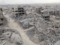 Foto Udara Tunjukkan Wajah Gaza yang Luluh Lantak