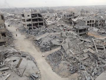 Foto Udara Tunjukkan Wajah Gaza yang Luluh Lantak