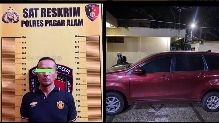 Tampang PNS yang diduga melakukan penggelapan mobil rental di Pagar Alam