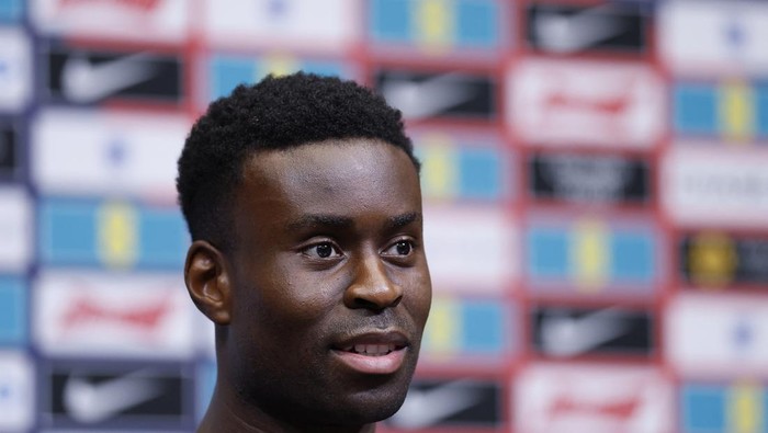 Soccer Football - International Friendly - England Press Conference - Wembley Stadium, London, Britain - October 8, 2025 Englands Marc Guehi during the press conference Action Images via Reuters/Peter Cziborra
