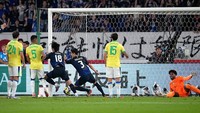 Tim Samba unggul duluan lewat Henrique dan Martinelli, Jepang bangkit lewat Minamino, Nakamura, Ueda (Getty Images/Toru Hanai)