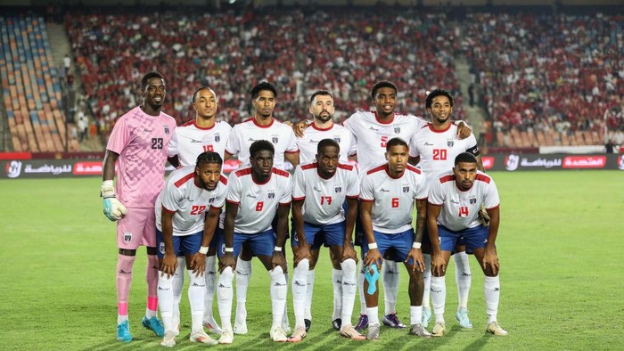 CAIRO, EGYPT - SEPTEMBER 6:Cape Verde national team players before the AFCON Morocco 2025 qualifier match between Egypt and Cape Verde at the Cairo International Stadium on September 6, 2024 in Cairo, Egypt. (Photo by Ahmad Hasaballah/Getty Images)